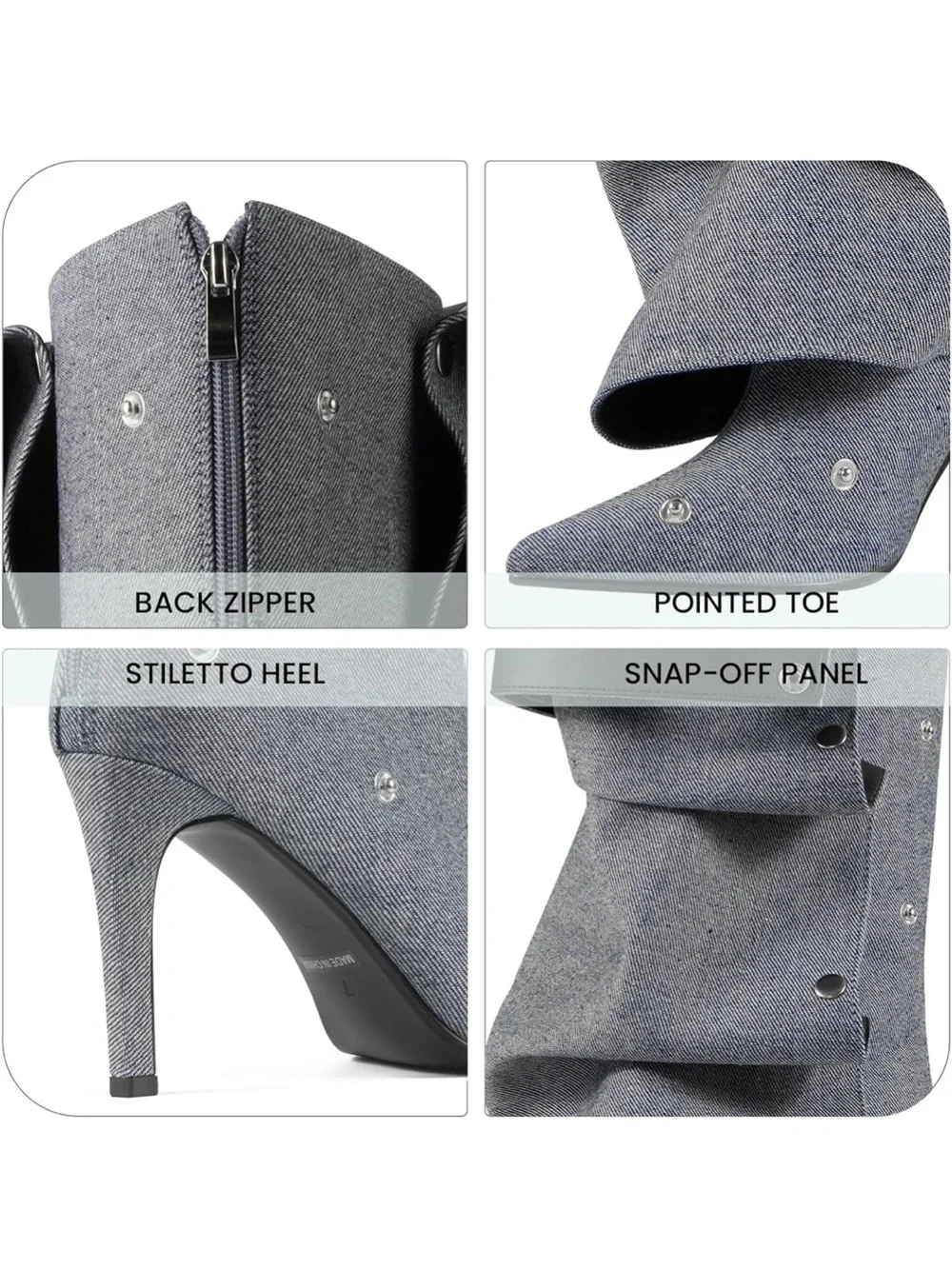 Denim Blue Pointed-Toe Knee Boots - Women